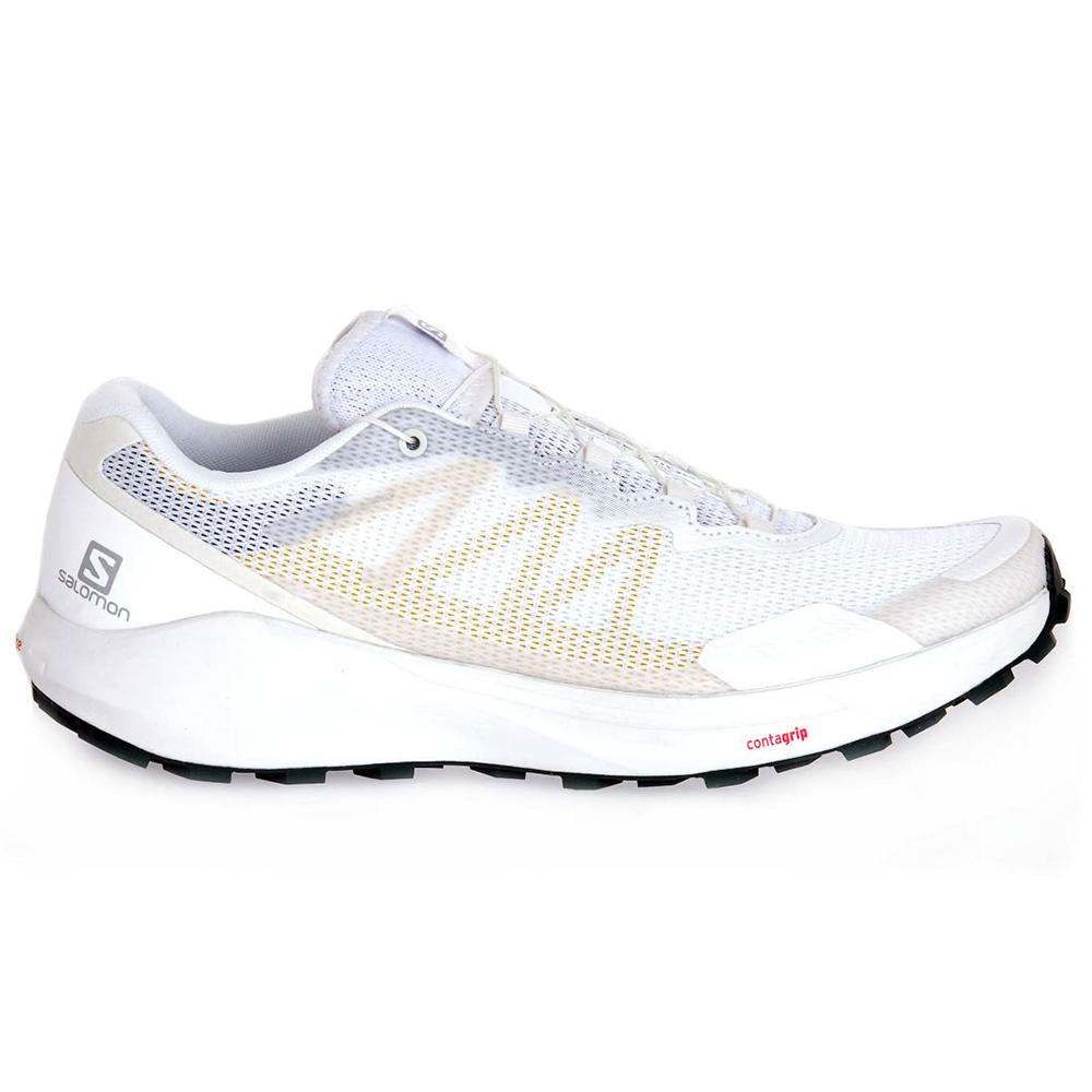 Chaussure Running Route Salomon Homme Blanche - Salomon SENSE RIDE 3 - France (5604-YUGCE)